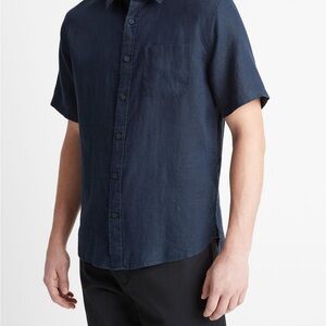 Vince Men's Naval Blue Casual Button Down Shirt XL